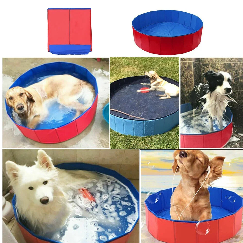 ペットプール ポータブルスイミングタブ 折りたたみ式犬用風呂 折りたたみ式ペット用バスタブ 犬用バスタブ 屋外屋内折りたたみ式プール