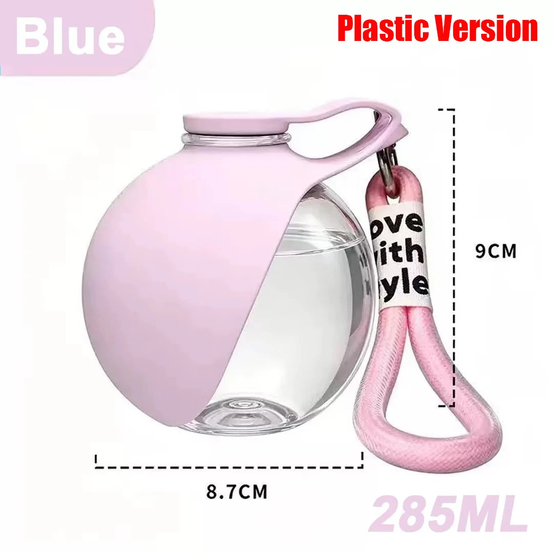 2-in-1 Portable Dog Water Bottle for Small Dogs - Leak-Proof & Compact Dog Travel Water Bottle -Stainless Steel Bottle & Silicon