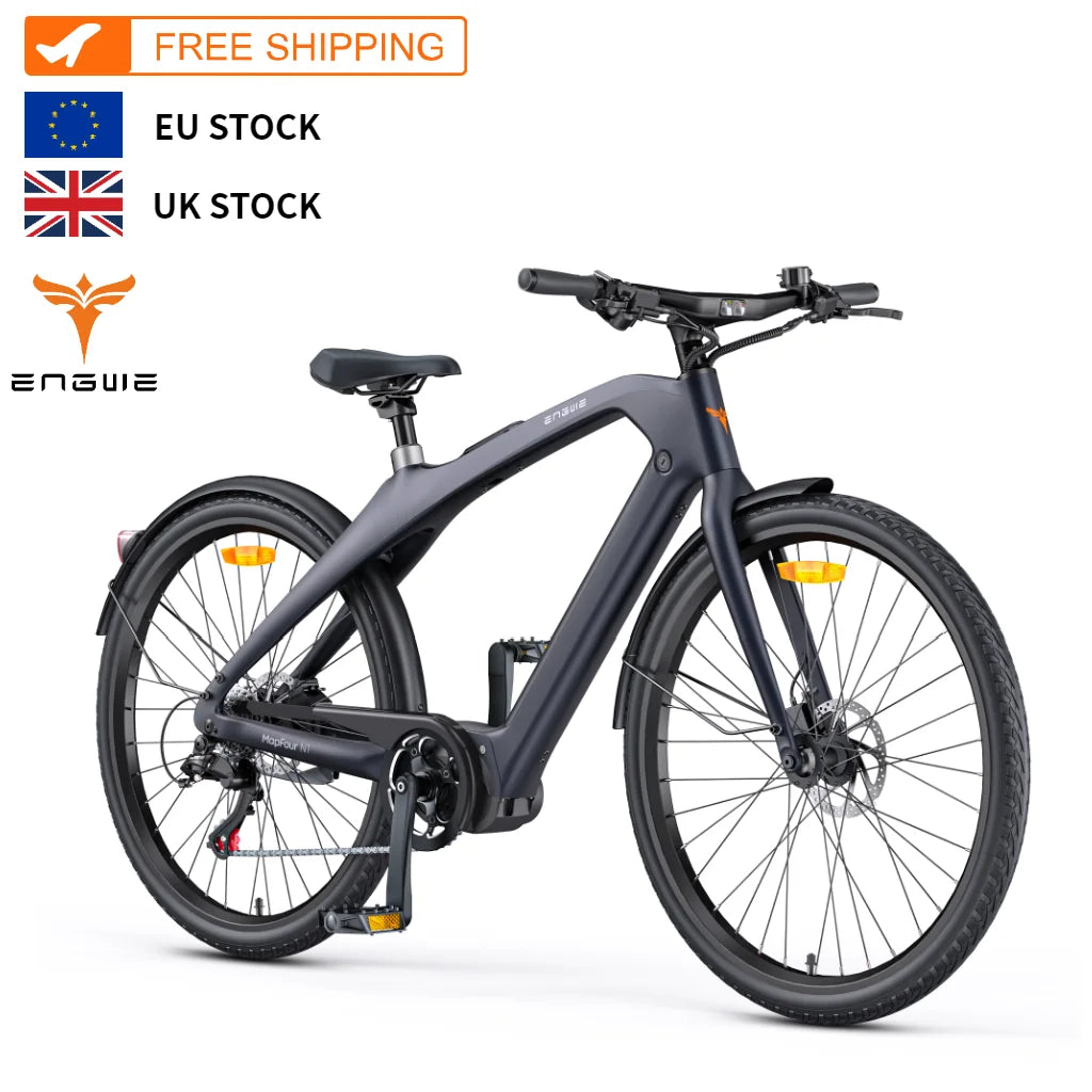 Carbon Frame 100KM Range 36V Removable Battery Shimano Gears EU/UK Free Shipping Electric City Bike