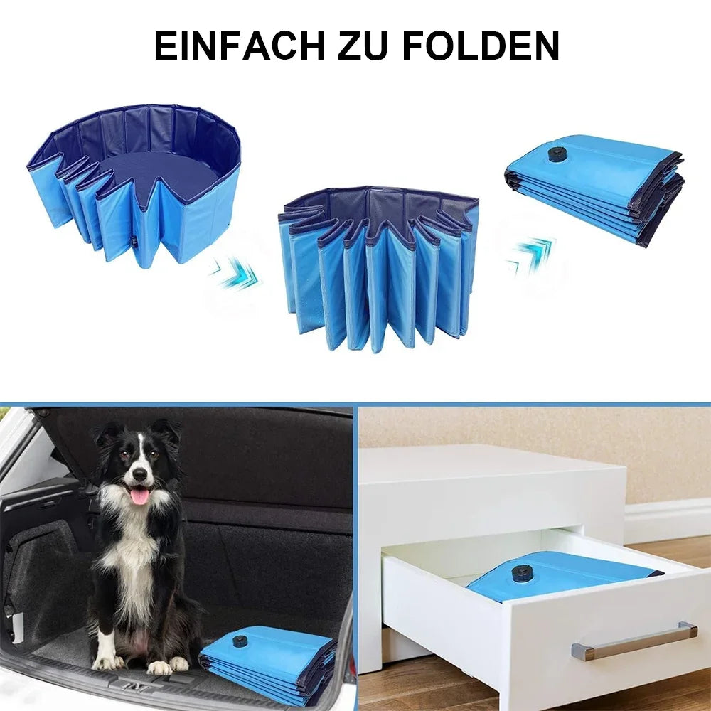 ペットプール ポータブルスイミングタブ 折りたたみ式犬用風呂 折りたたみ式ペット用バスタブ 犬用バスタブ 屋外屋内折りたたみ式プール