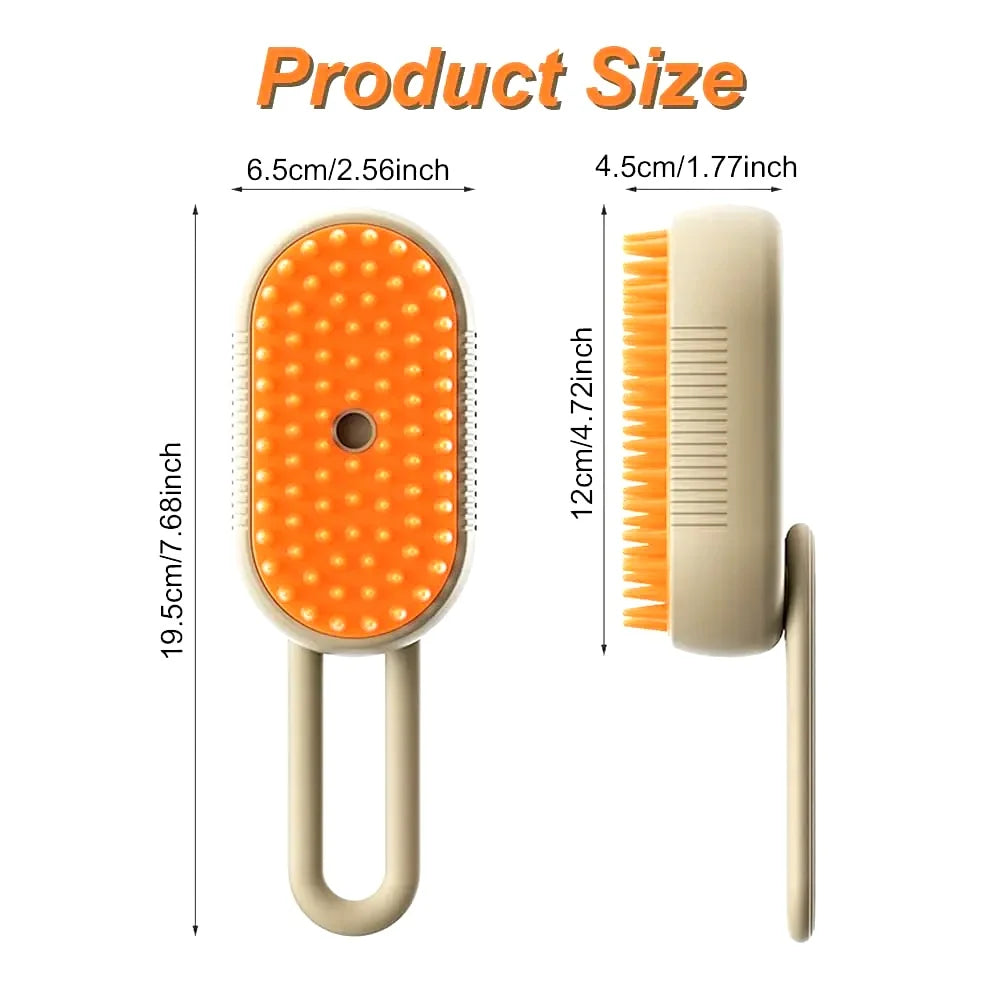 Cat Dog Pet Spray Massage Brush One Button Steam Spray Folding Rotatable Floating Hair Bath Hair Removal Brush Comb#pet cleaning tools